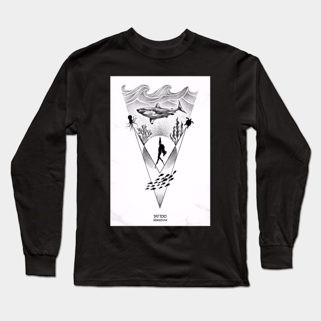 Water adventure Long Sleeve T-Shirt by BSKR